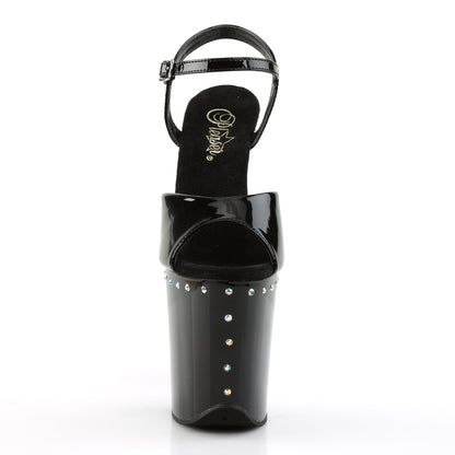 Pleaser Sandali da donna FLAMINGO-809ABLS BLK PAT / BLK