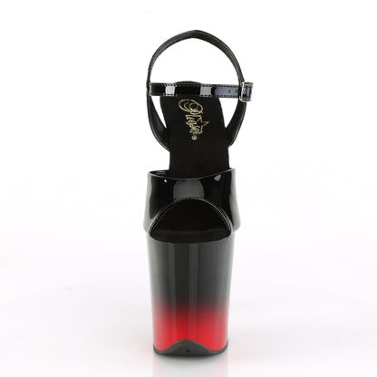 Pleaser Sandali da donna FLAMINGO-809BR-H BLK PAT / BLK-RED