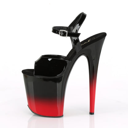 Pleaser Sandali da donna FLAMINGO-809BR-H BLK PAT / BLK-RED