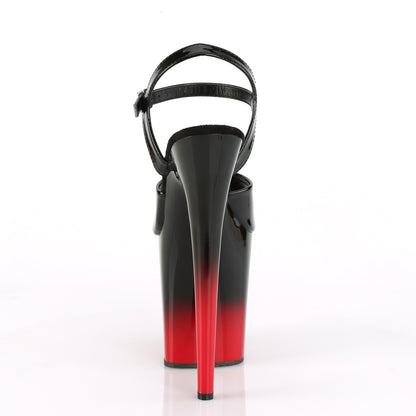 Pleaser Sandali da donna FLAMINGO-809BR-H BLK PAT / BLK-RED