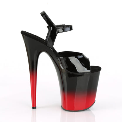 Pleaser Sandali da donna FLAMINGO-809BR-H BLK PAT / BLK-RED