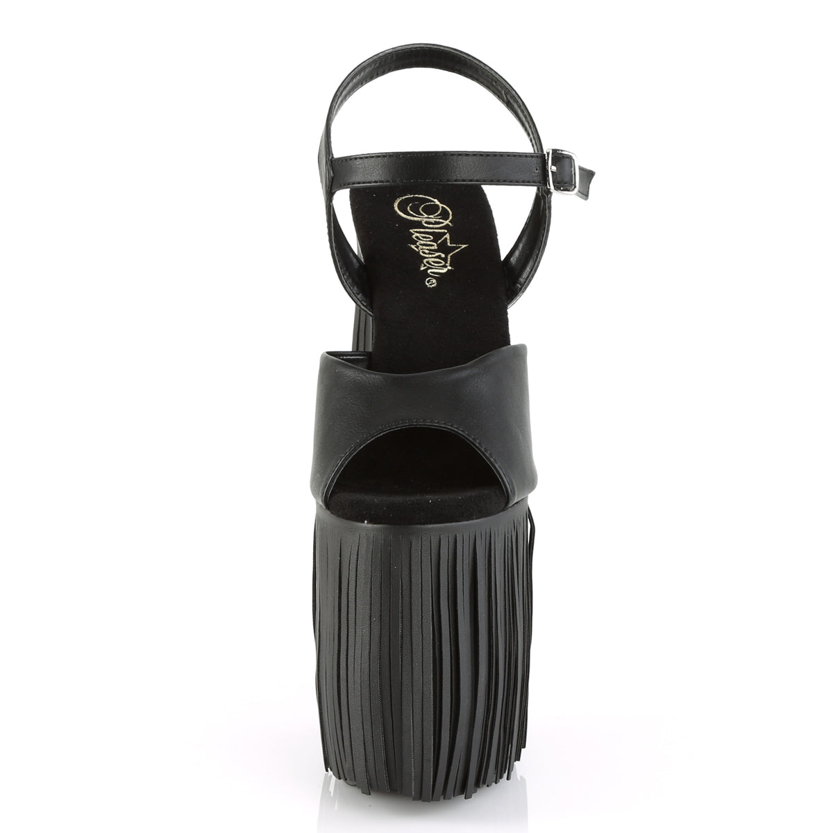 Pleaser Sandali da donna FLAMINGO-809FRG BLK PELLE PELLE / BLK MATTE
