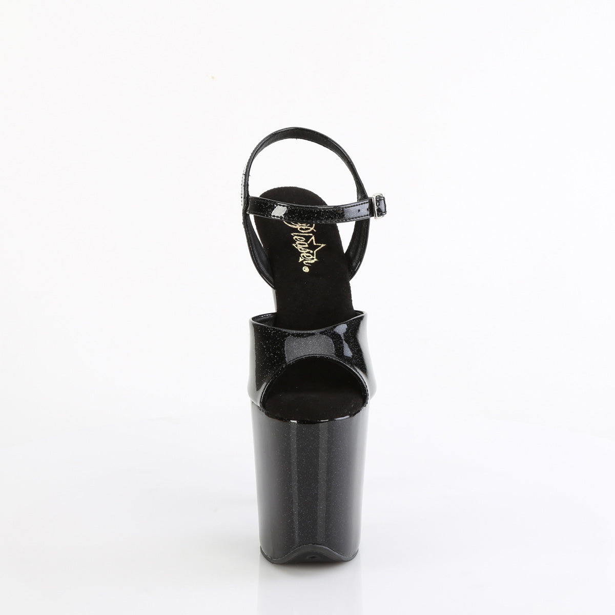 Pleaser   FLAMINGO-809GP BLK glitter pat/m