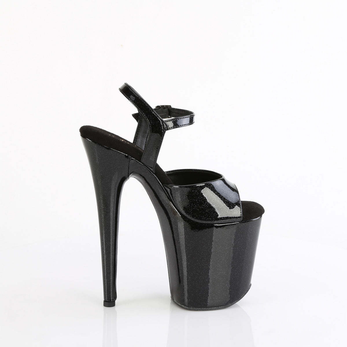 Pleaser   FLAMINGO-809GP BLK glitter pat/m