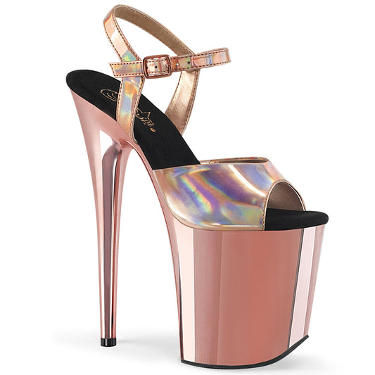 Pleaser Sandali da donna FLAMINGO-809HG ologramma oro rosa / oro rosa cromo