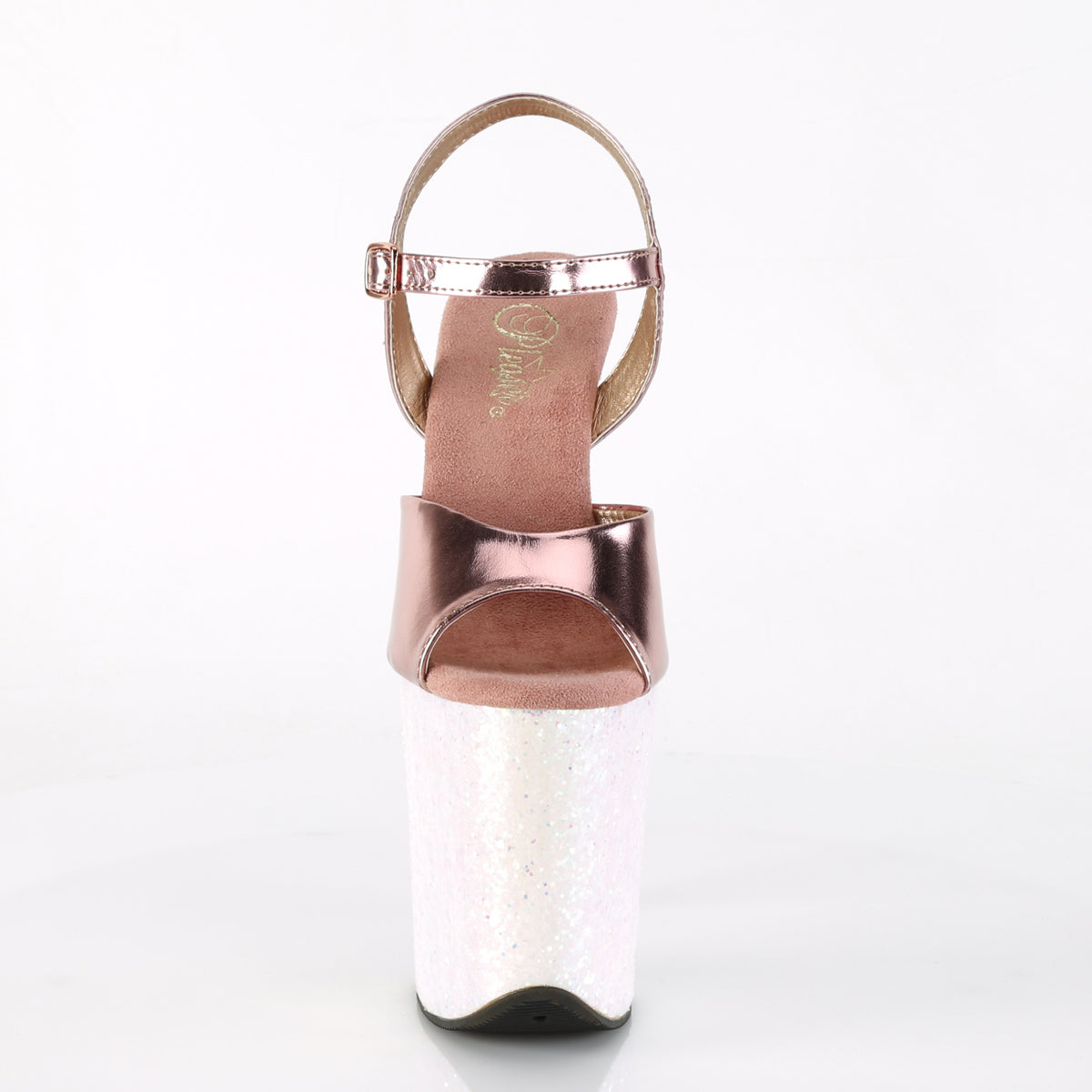 Pleaser Sandali da donna FLAMINGO-809LG oro rosa metallico PU / Opal Multitter