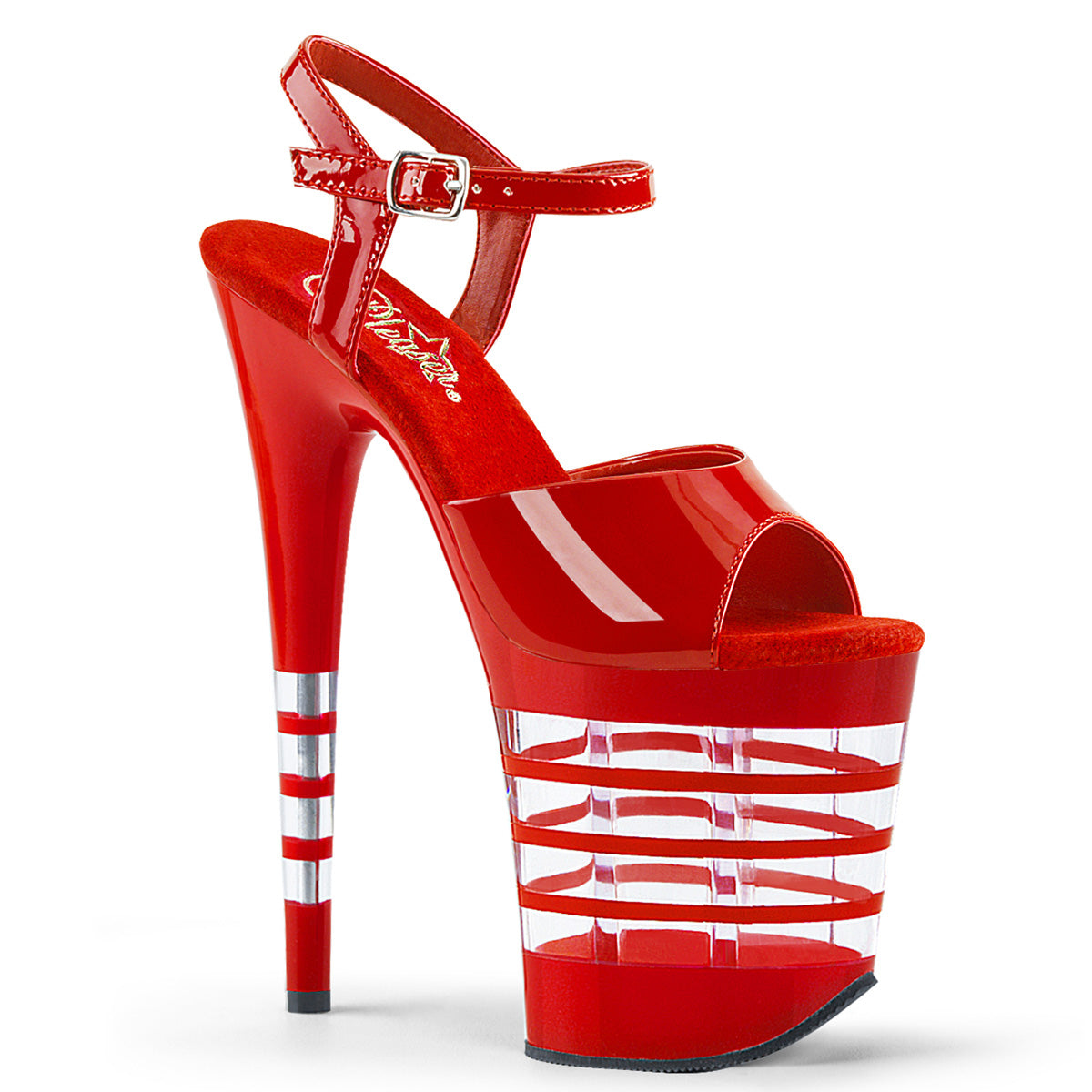 Pleaser Sandali da donna FLAMINGO-809LN rosso pat / rosso