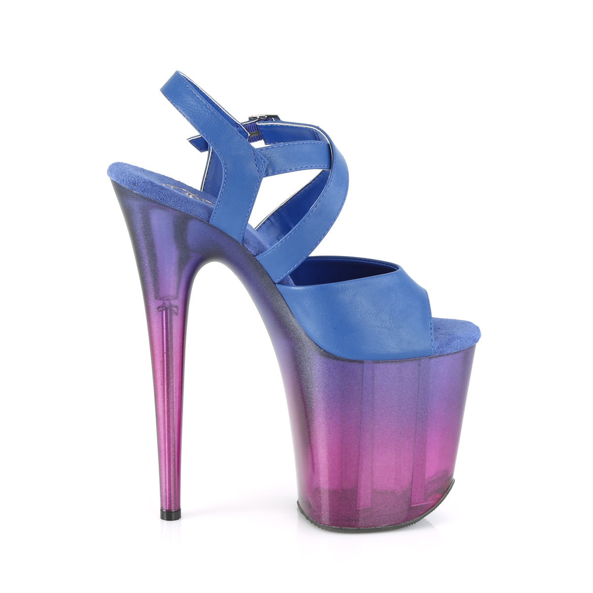 Pleaser Sandali da donna FLAMINGO-822t in ecopelle blu / blu-viola ombre