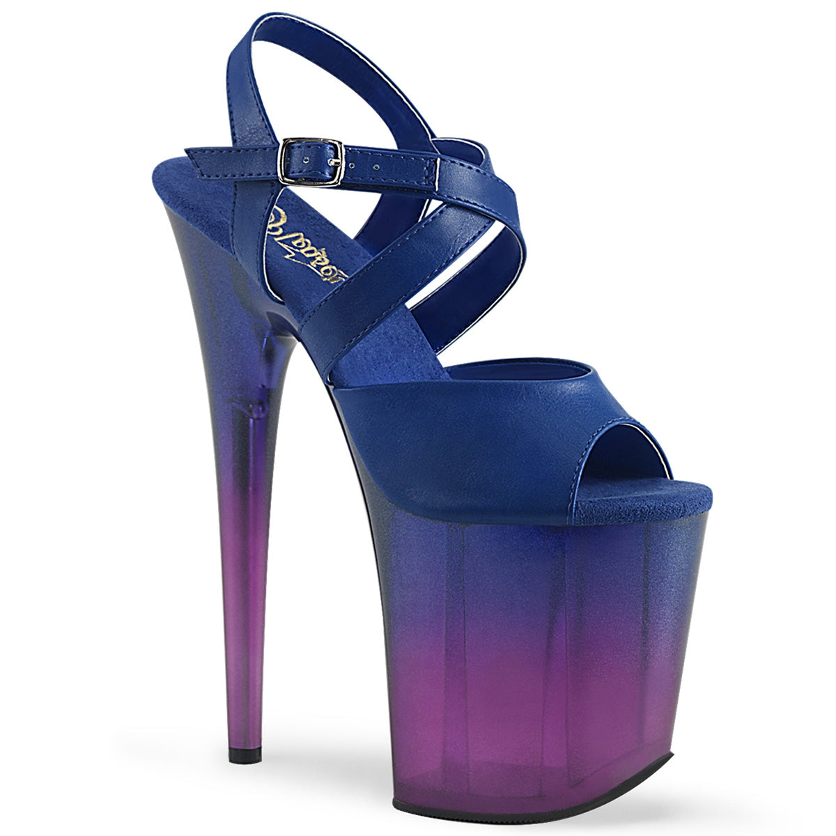 Pleaser Sandali da donna FLAMINGO-822t in ecopelle blu / blu-viola ombre