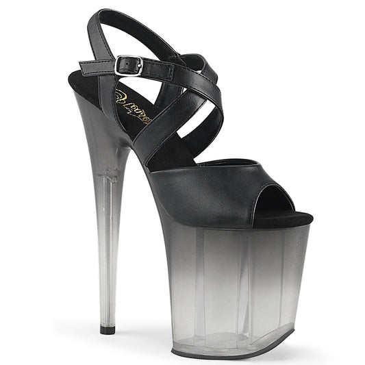 Pleaser Sandali da donna FLAMINGO-822T BLK in ecopelle / sbiadito BLK