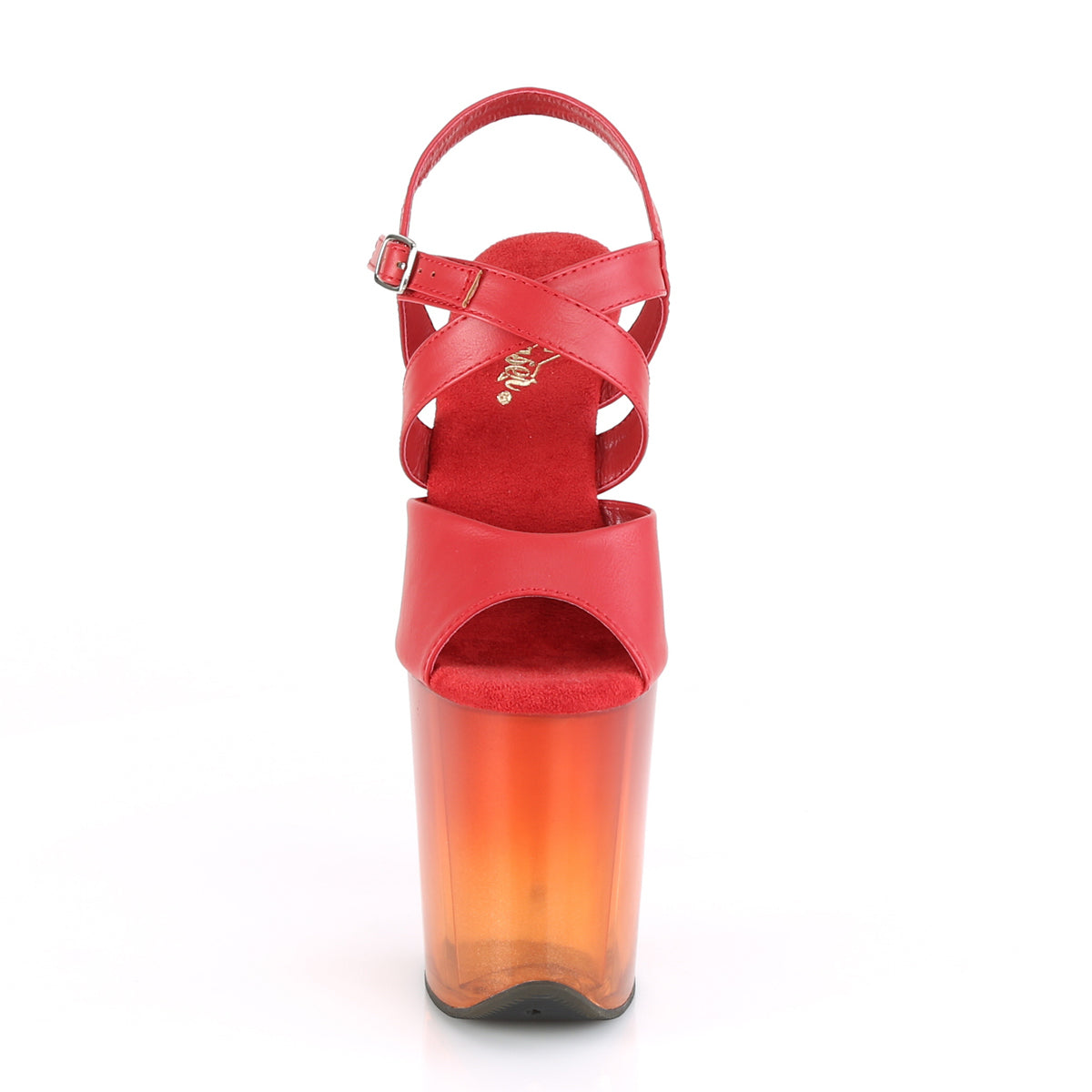Pleaser Sandali da donna FLAMINGO-822T in ecopelle rossa / rosso sbiadito