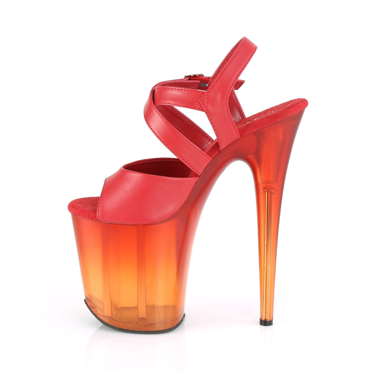Pleaser Sandali da donna FLAMINGO-822T in ecopelle rossa / rosso sbiadito