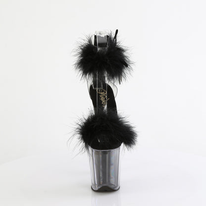 Pleaser   FLAMINGO-824f clr-blk pelliccia/m