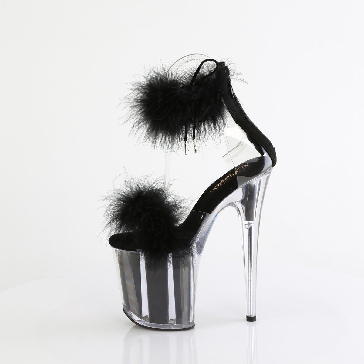Pleaser   FLAMINGO-824f clr-blk pelliccia/m