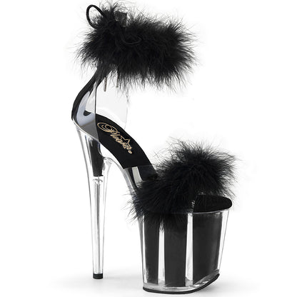 Pleaser   FLAMINGO-824f clr-blk pelliccia/m