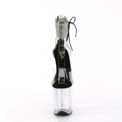 Pleaser   FLAMINGO-824RS CLR-BLK/CLR