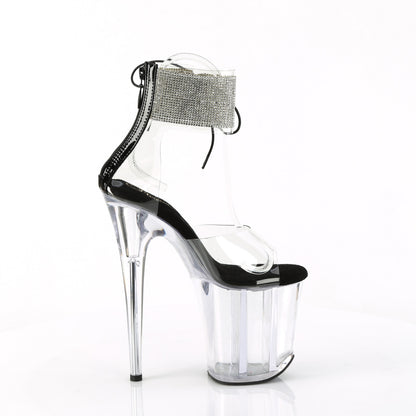 Pleaser   FLAMINGO-824RS CLR-BLK/CLR