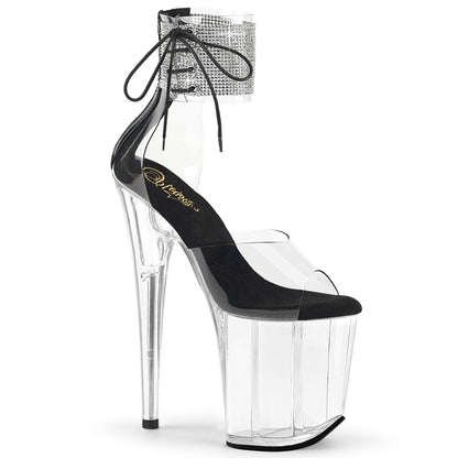 Pleaser   FLAMINGO-824RS CLR-BLK/CLR