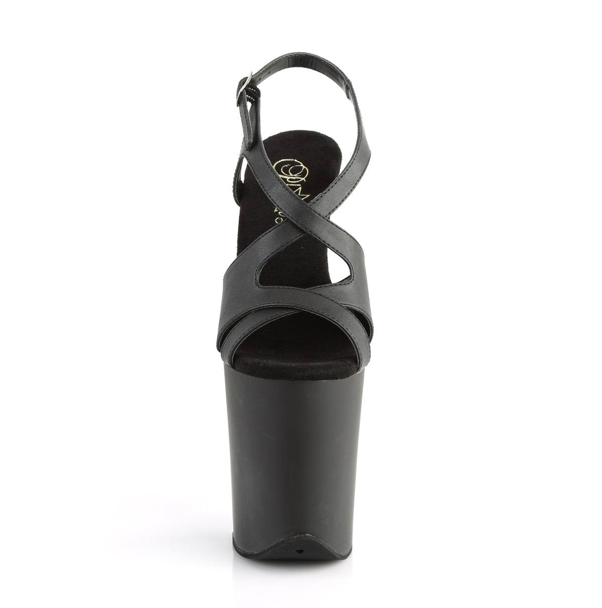 Pleaser Sandali da donna FLAMINGO-831 BLK in ecopelle / nero opaco