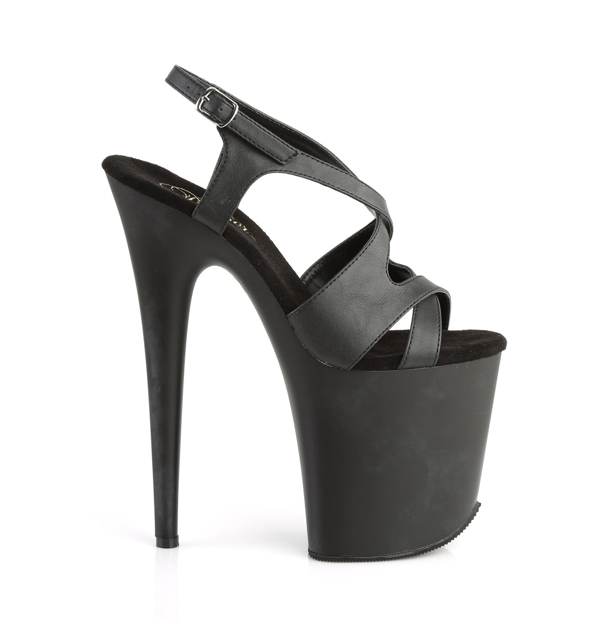 Pleaser Sandali da donna FLAMINGO-831 BLK in ecopelle / nero opaco