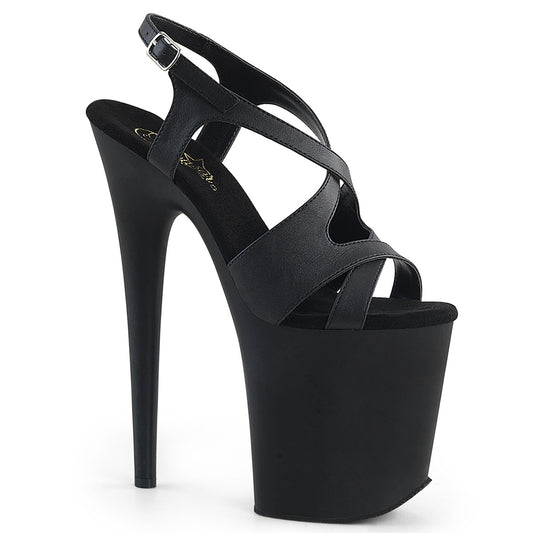 Pleaser Sandali da donna FLAMINGO-831 BLK in ecopelle / nero opaco