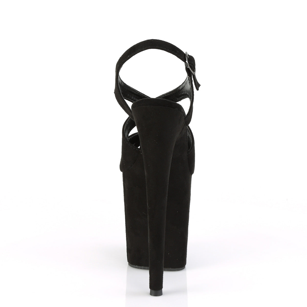 Pleaser Sandali da donna FLAMINGO-831FS BLK FAUX SOMEDE / BLK FAUX SUEGATO