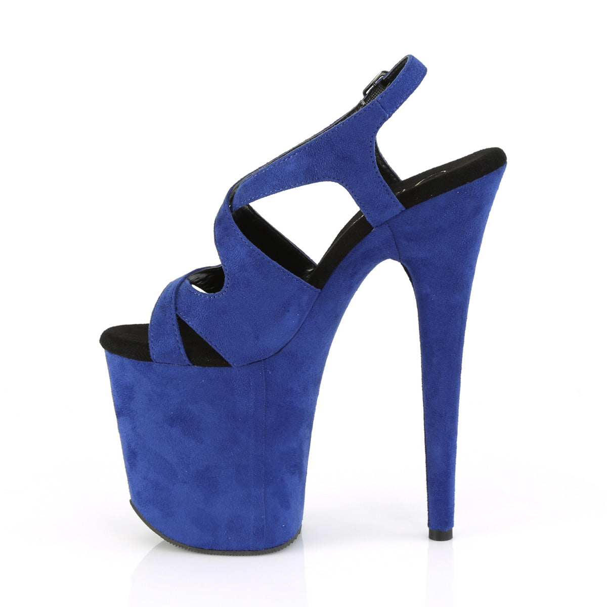 Pleaser Sandali da donna FLAMINGO-831FS Royal Blue Fex Suede Suede / Royal Blue Faux Suede