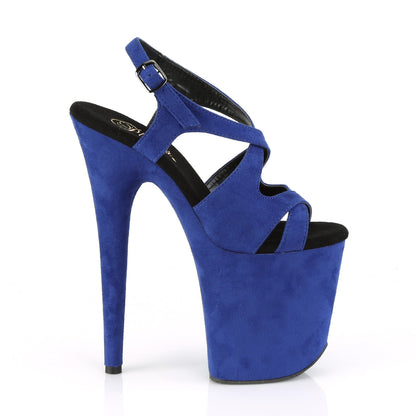 Pleaser Sandali da donna FLAMINGO-831FS Royal Blue Fex Suede Suede / Royal Blue Faux Suede