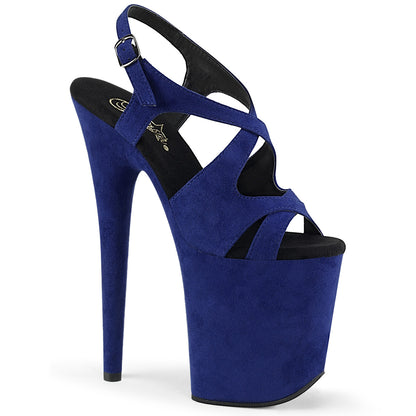Pleaser Sandali da donna FLAMINGO-831FS Royal Blue Fex Suede Suede / Royal Blue Faux Suede
