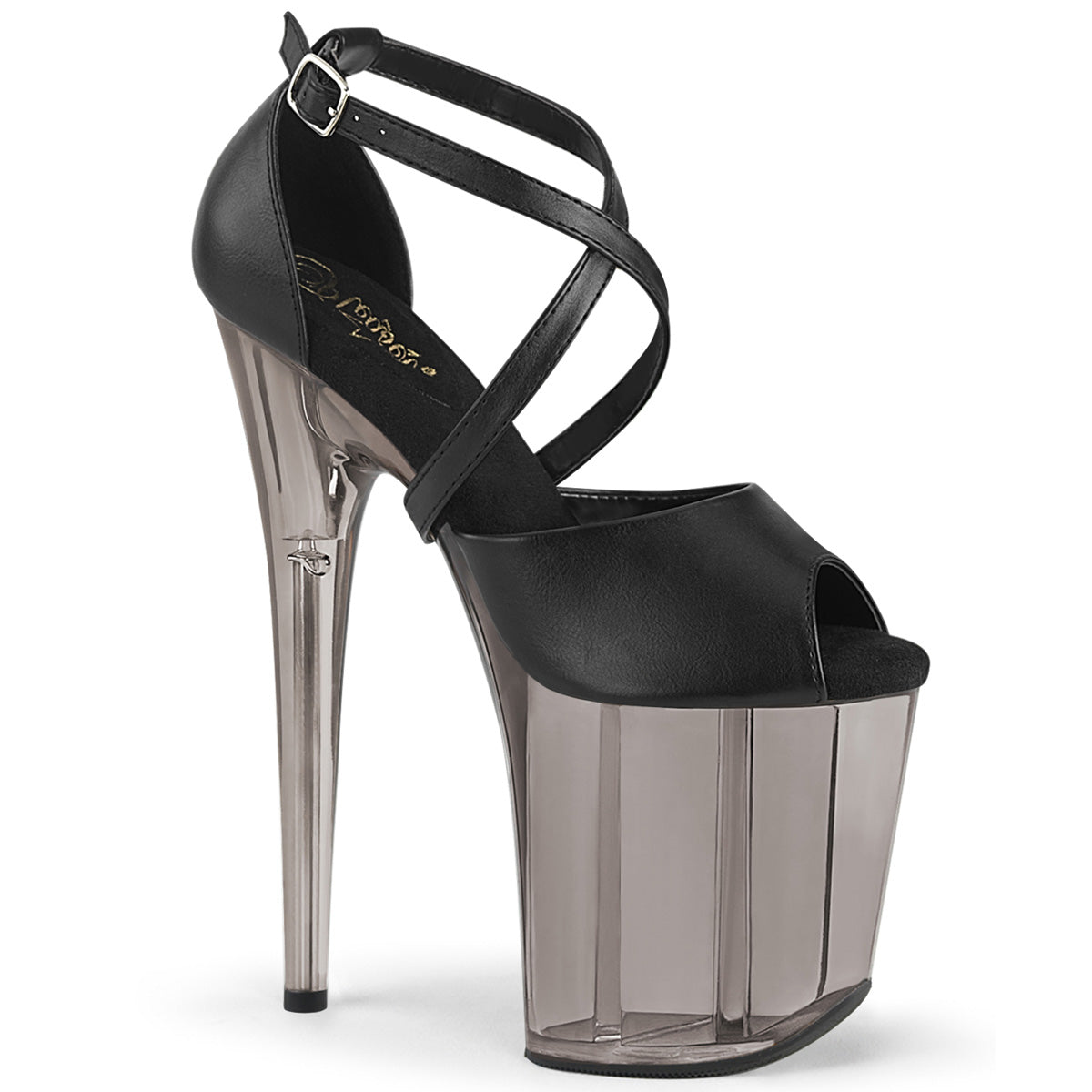 Pleaser Sandali da donna FLAMINGO-840T BLK in ecopelle / BLK opaco
