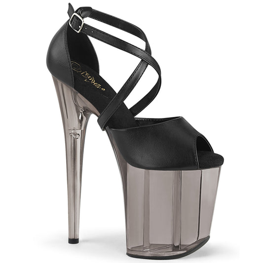 Pleaser Sandali da donna FLAMINGO-840T BLK in ecopelle / BLK opaco