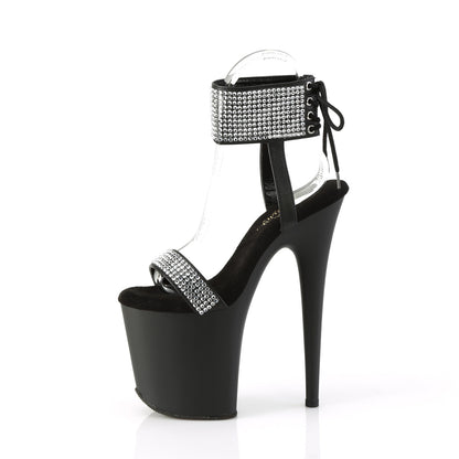 Pleaser   FLAMINGO-870 BLK Fux Leather-RS/BLK MATTE