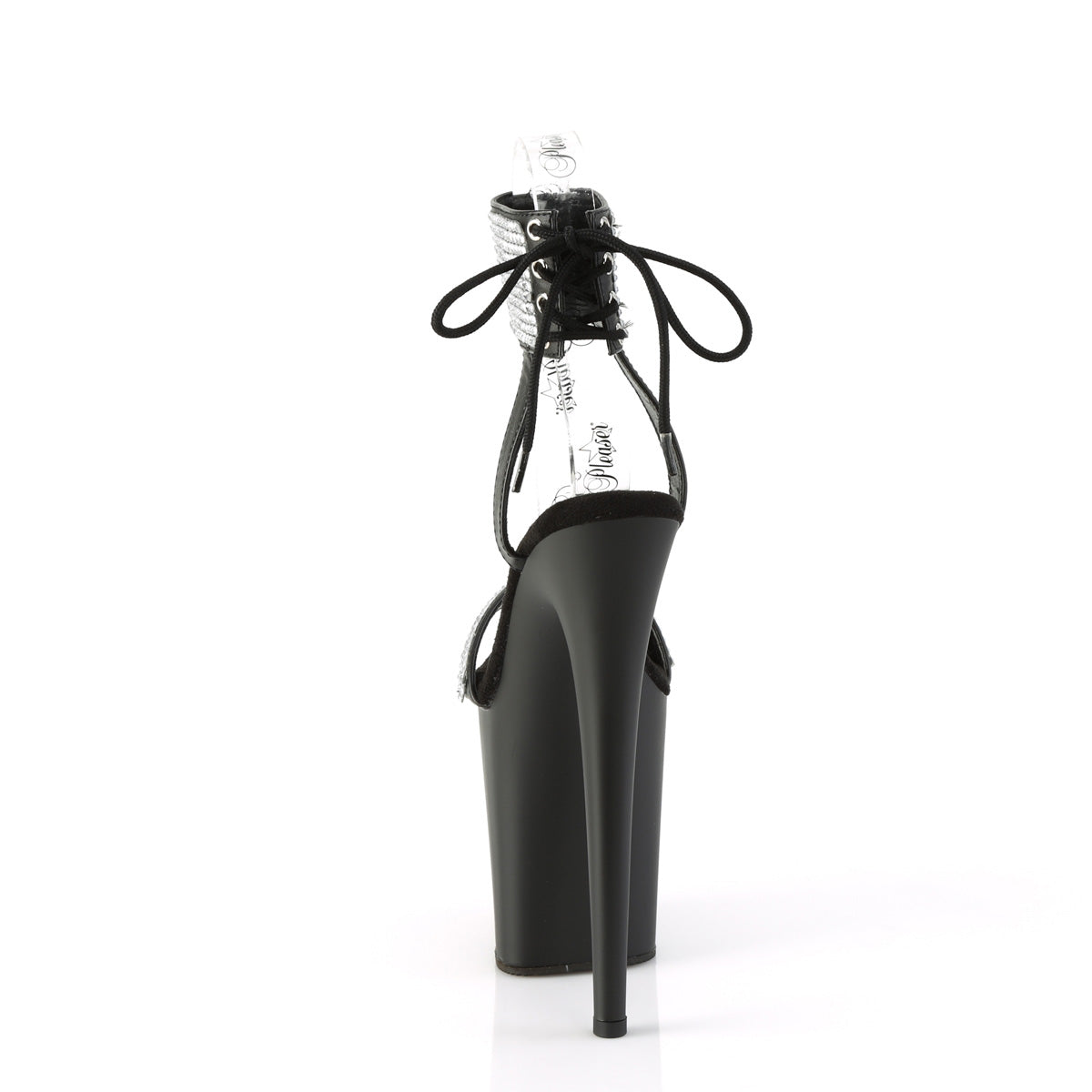 Pleaser   FLAMINGO-870 BLK Fux Leather-RS/BLK MATTE