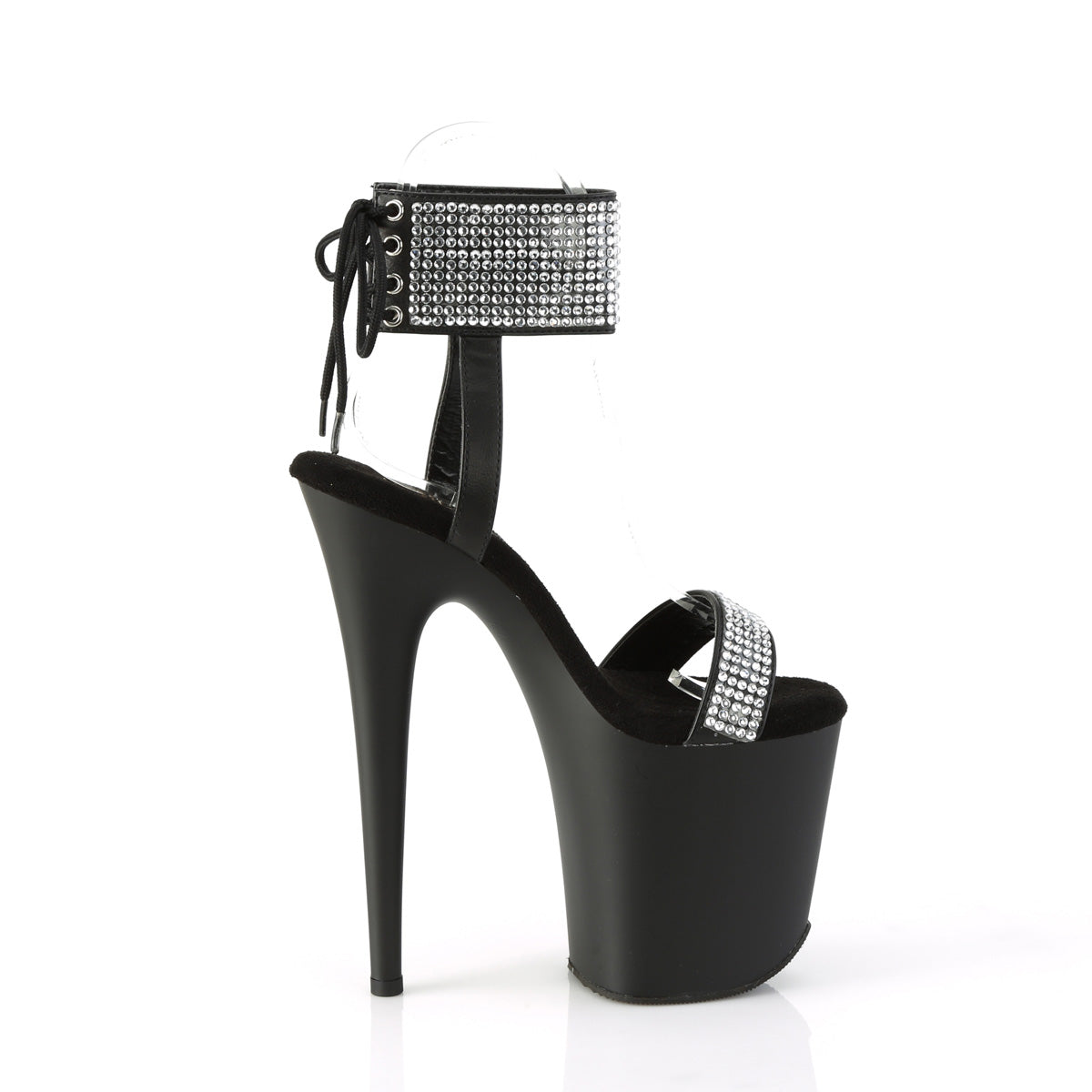 Pleaser   FLAMINGO-870 BLK Fux Leather-RS/BLK MATTE