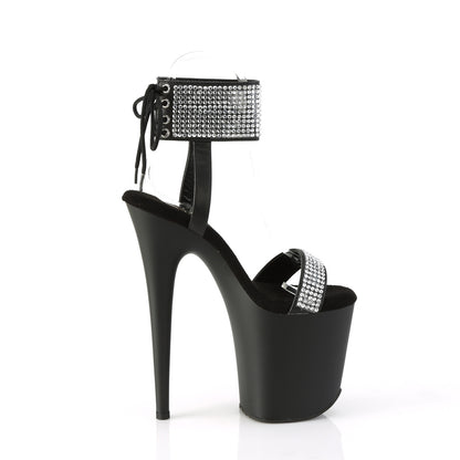Pleaser   FLAMINGO-870 BLK Fux Leather-RS/BLK MATTE