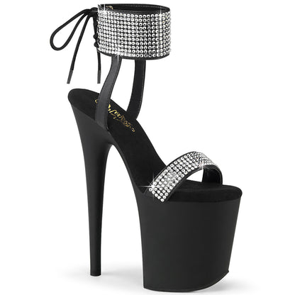 Pleaser   FLAMINGO-870 BLK Fux Leather-RS/BLK MATTE