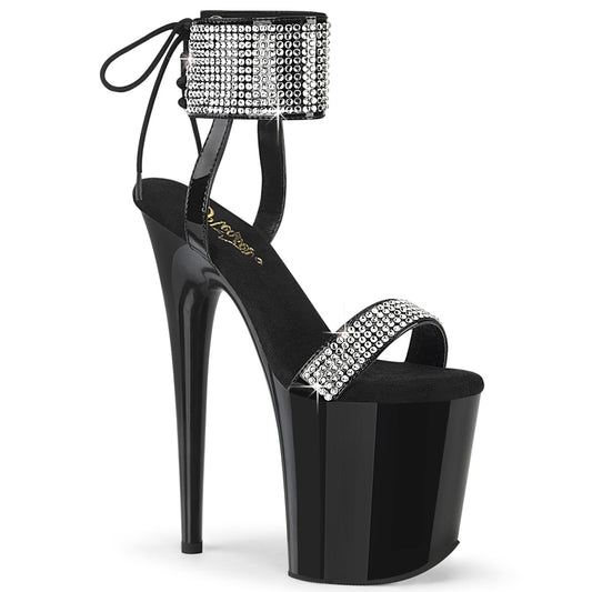 Pleaser   FLAMINGO-870 blk pat-rs/blk