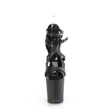 Pleaser   FLAMINGO-877 Blk Faux Leather/Blk Matte