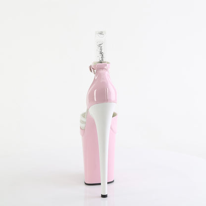 Pleaser   FLAMINGO-884 B. Pink-Wht/Pink-Wht