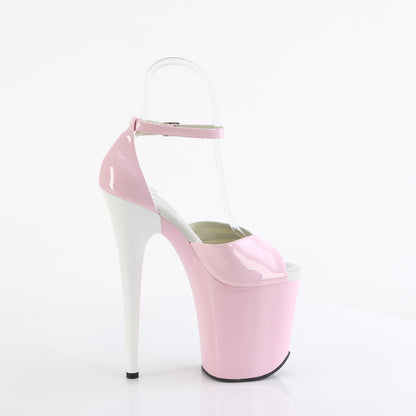 Pleaser   FLAMINGO-884 B. Pink-Wht/Pink-Wht
