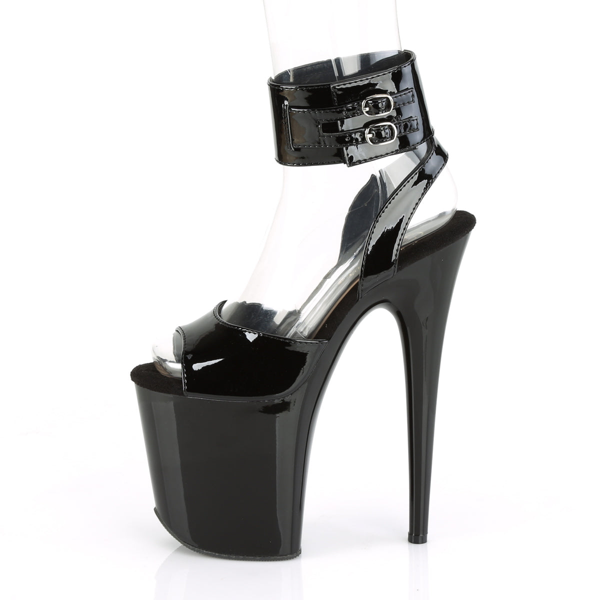 Pleaser Sandali da donna FLAMINGO-891 BLK PAT / BLK