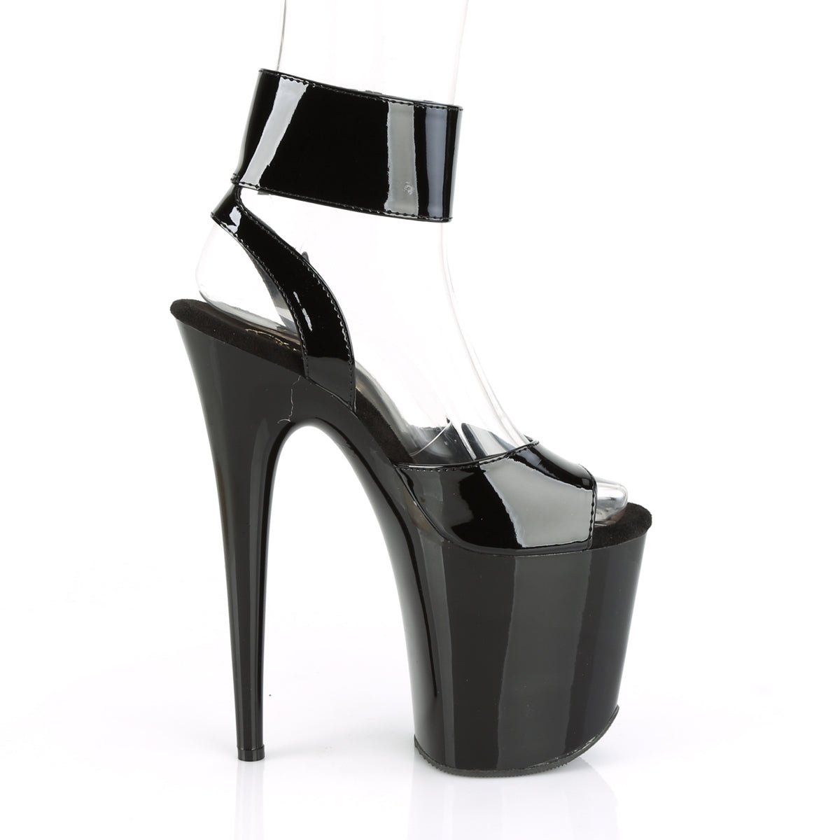 Pleaser Sandali da donna FLAMINGO-891 BLK PAT / BLK