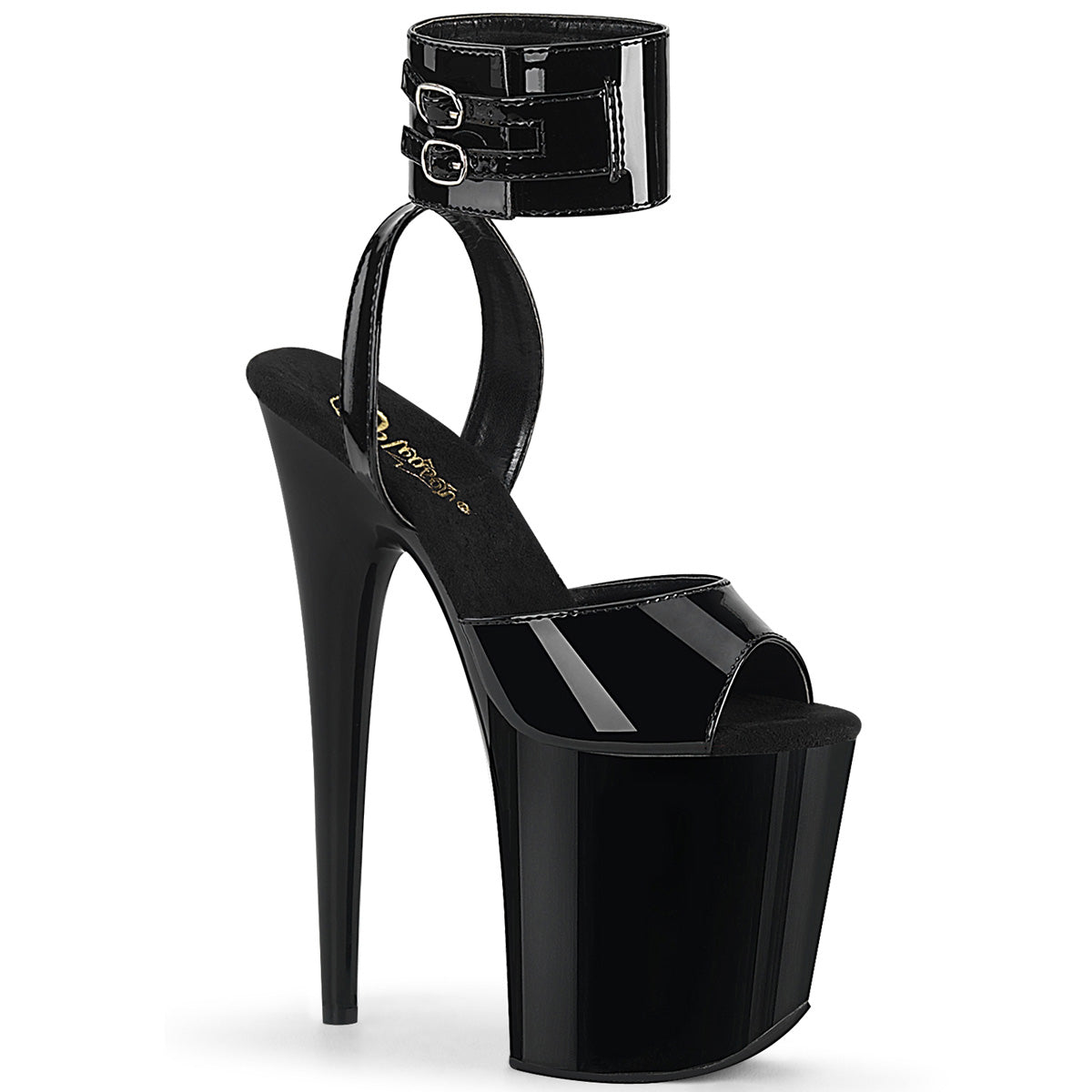 Pleaser Sandali da donna FLAMINGO-891 BLK PAT / BLK