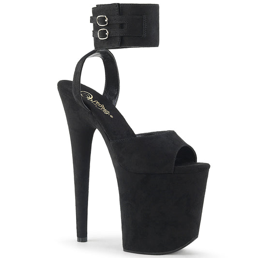 Pleaser Sandali da donna FLAMINGO-891 BLK FAUX Suede / Blk FAUX Suede