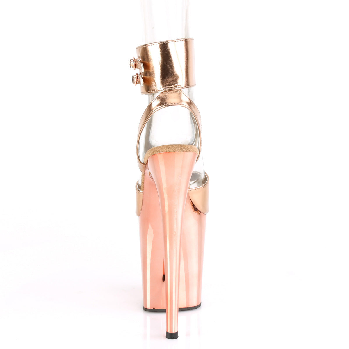 Pleaser Sandali da donna FLAMINGO-891 oro rosa metallico PU / oro rosa cromato