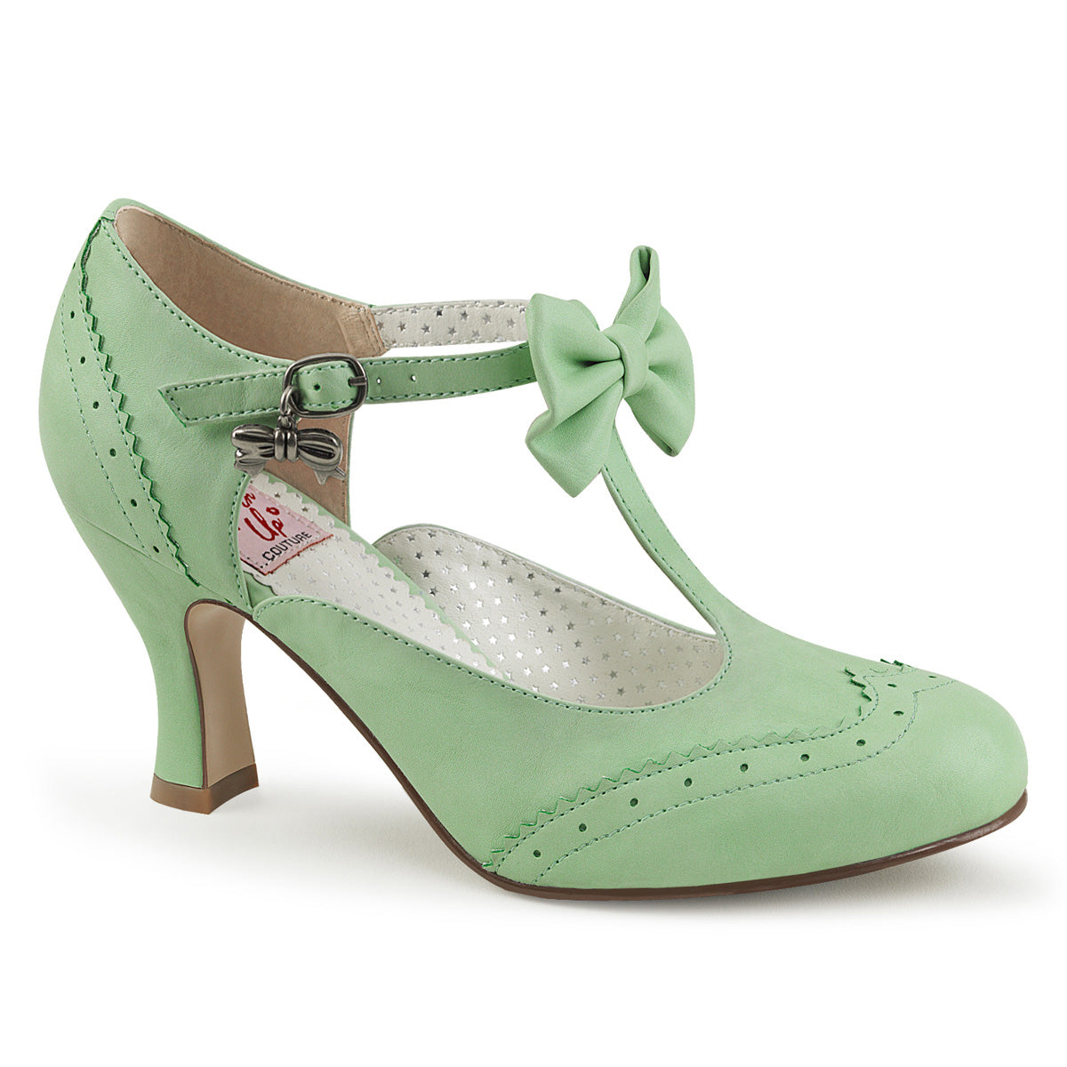 Pin Up Couture Pompe da donna FLAPPER-11 Mint in ecopelle