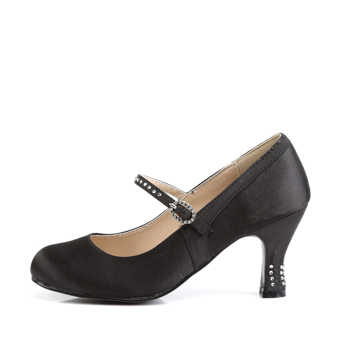 Funtasma Womens Pumps FLAPPER-20 Blk Satin Pu