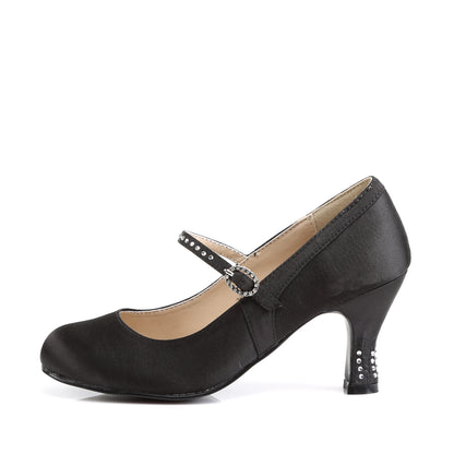 Funtasma Womens Pumps FLAPPER-20 Blk Satin Pu