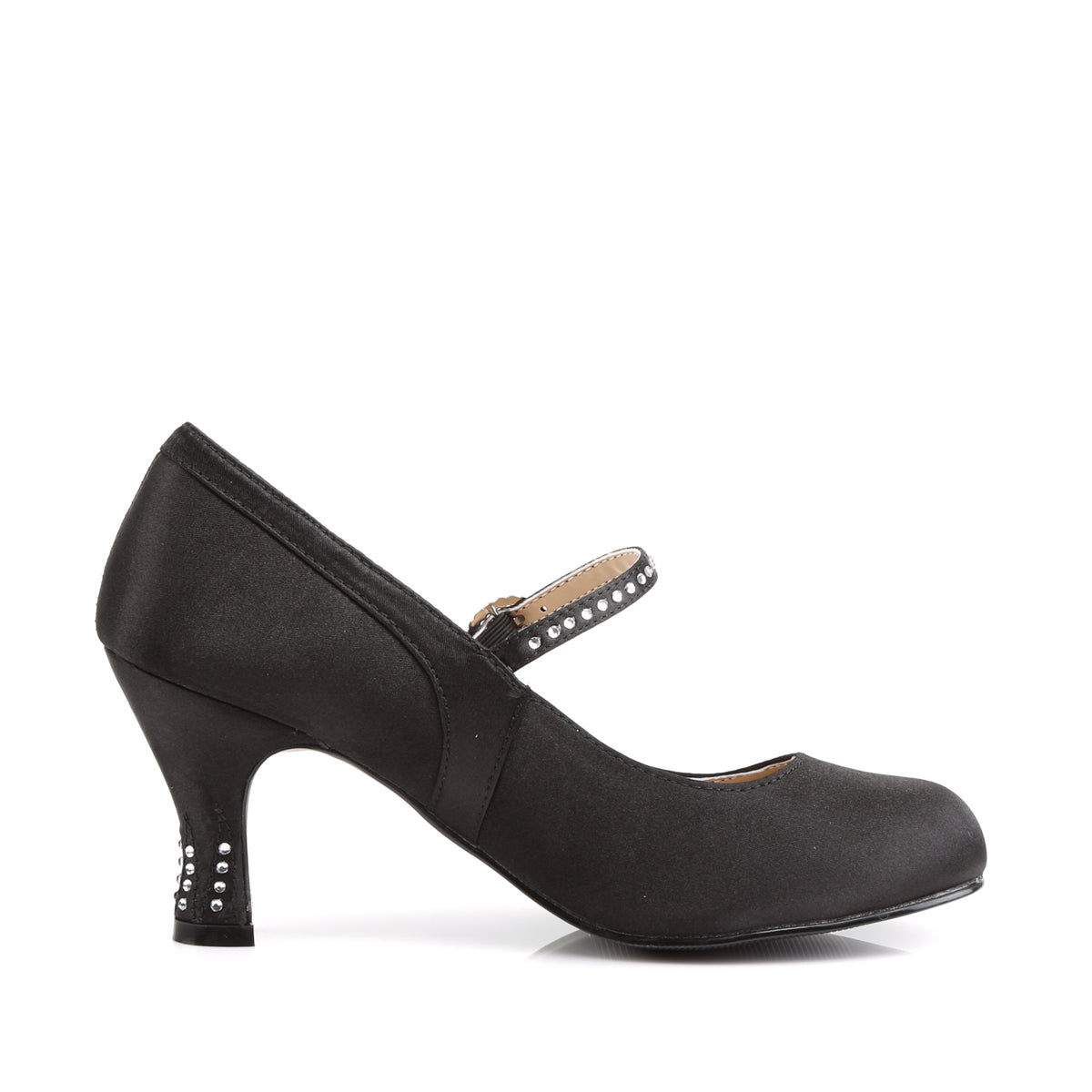 Funtasma Womens Pumps FLAPPER-20 Blk Satin Pu