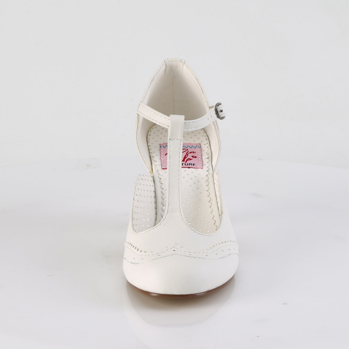 Pin Up Couture Pompe da donna FLAPPER-26 WHT PU.